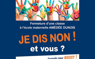 Engagés contre la fermeture d’une classe à l’école maternelle Amédée Dunois