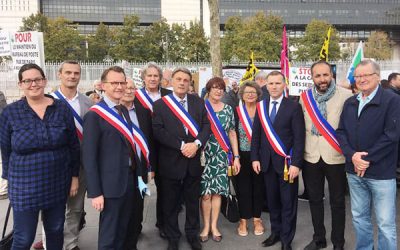 Engagés contre la fermeture du bureau de poste de la rue de Paris