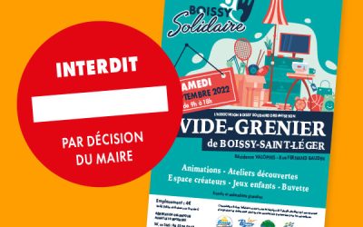 Le maire de Boissy fait interdire un vide-grenier solidaire dans notre ville !